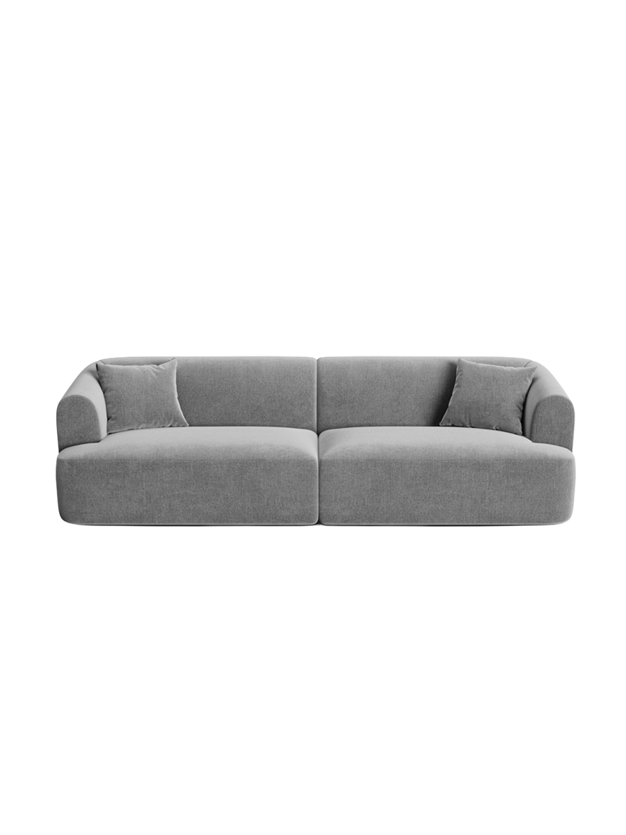 
4-Seater Designer Sofa "Campi" - Velvet Grey