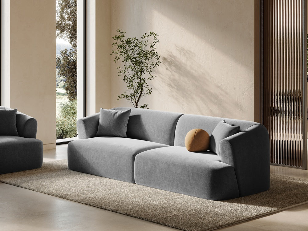 
4-Seater Designer Sofa "Campi" - Velvet Grey