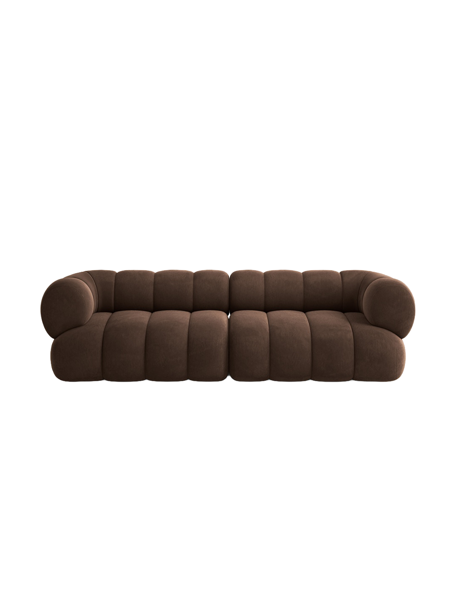 
4-seater designer sofa "Koge" - Velvet Chocolate