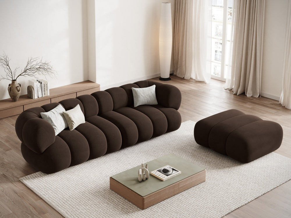 
4-seater designer sofa "Koge" - Velvet Chocolate