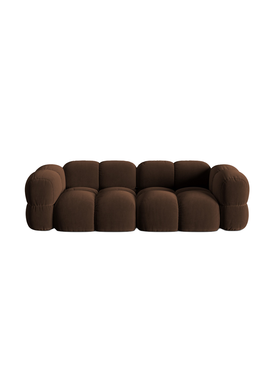 
4-Seater Designer Sofa "Loretto" - Velvet Chocolate