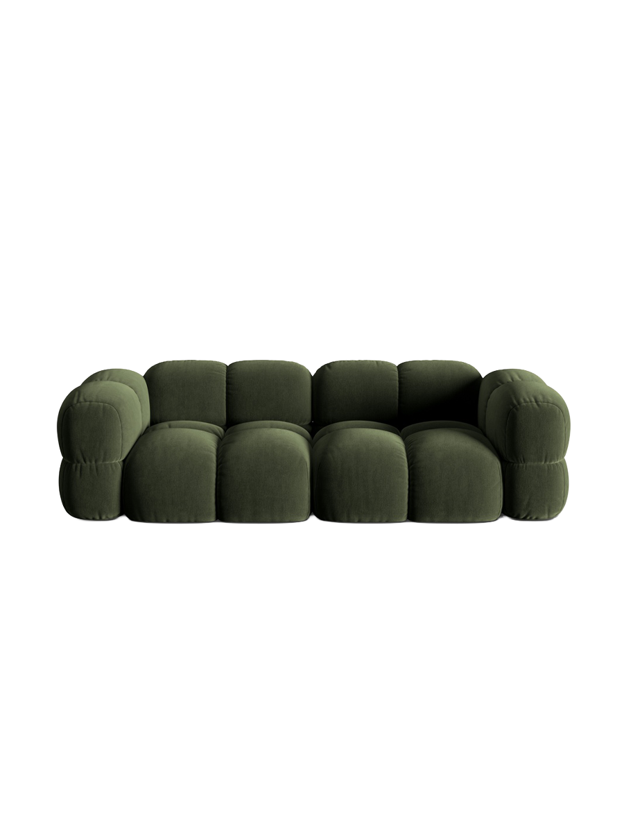 
4-Seater Designer Sofa "Loretto" - Velvet Green