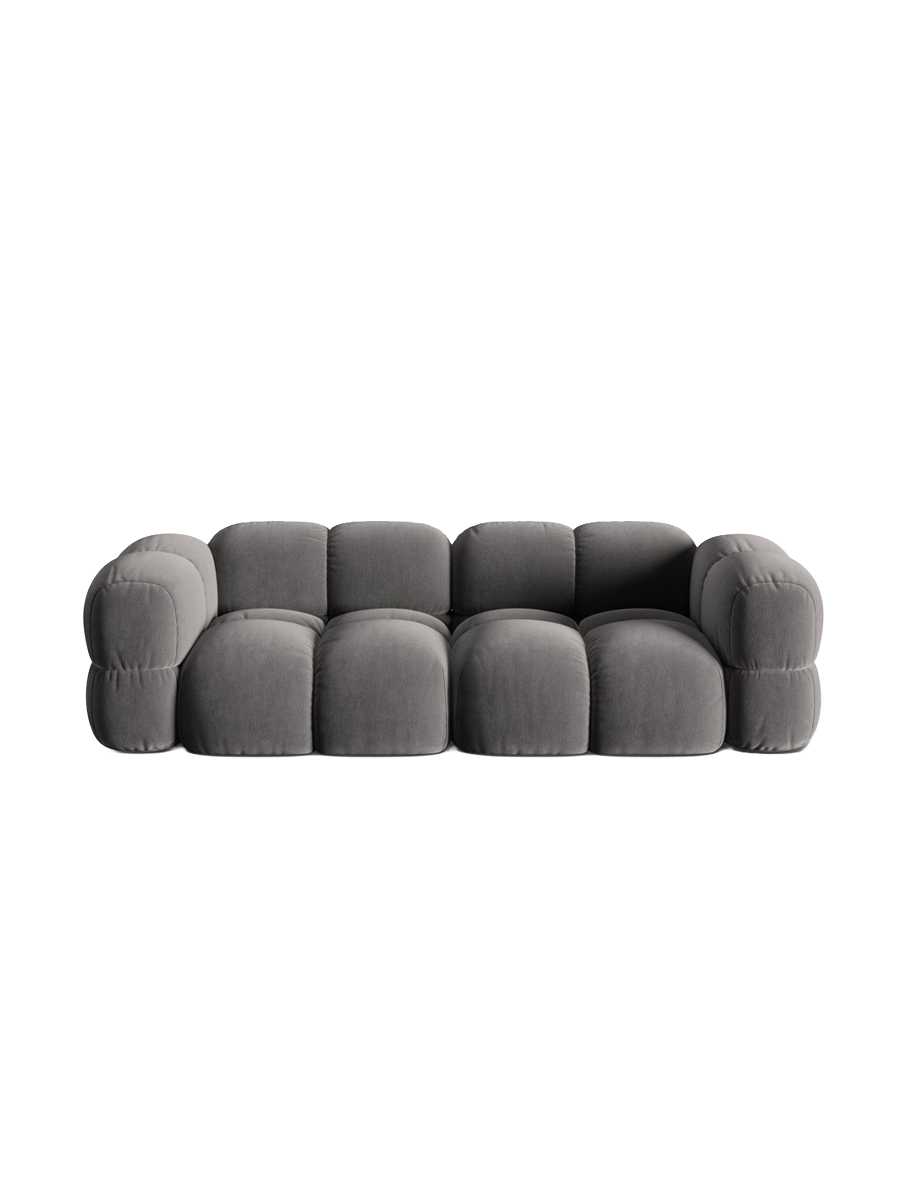 
4-Seater Designer Sofa "Loretto" - Velvet Grey
