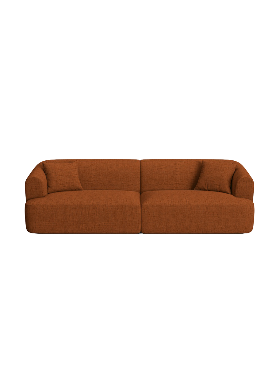 
4-Seater Designer Sofa "Campi" - Upholstery fabric Brick