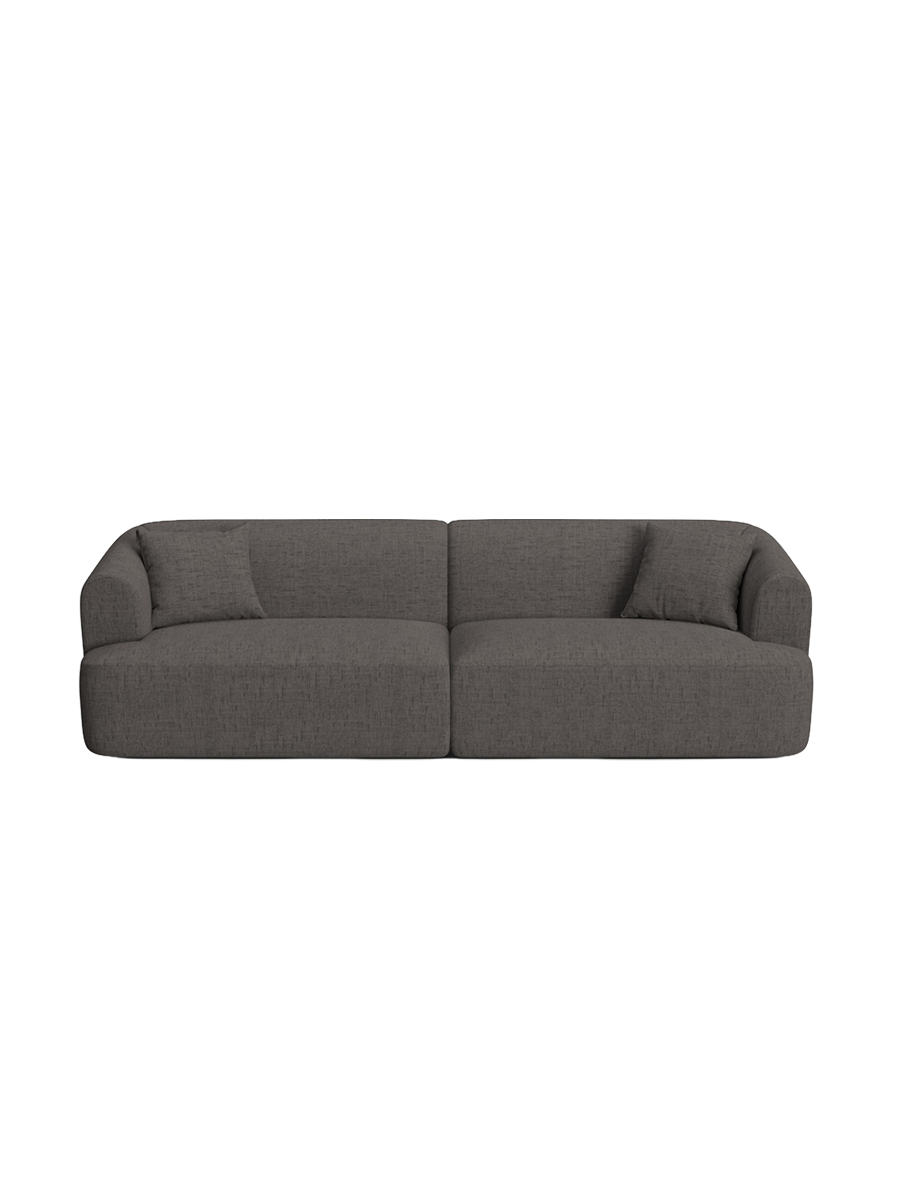 
4-Seater Designer Sofa "Campi" - Textured Fabric Grey