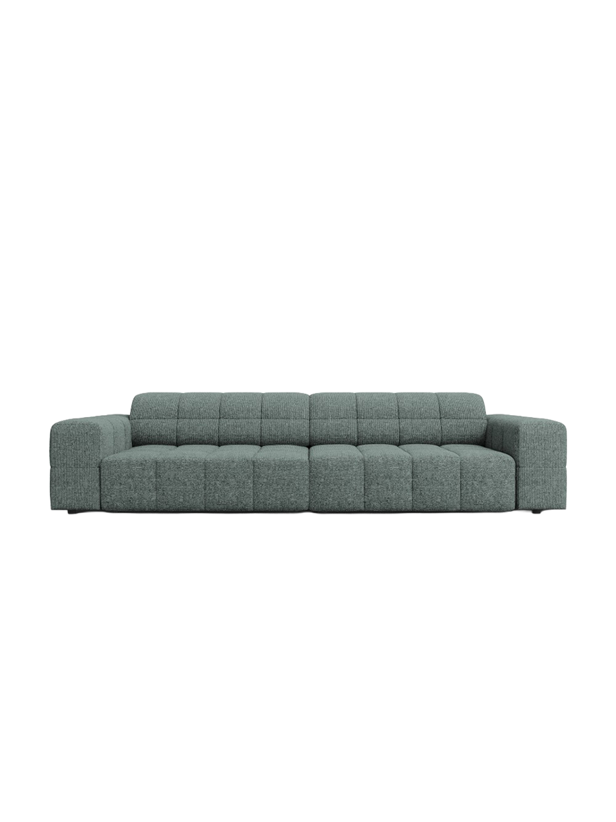 
4-Seater Designer Sofa "Chicago" - Petrol Chenille