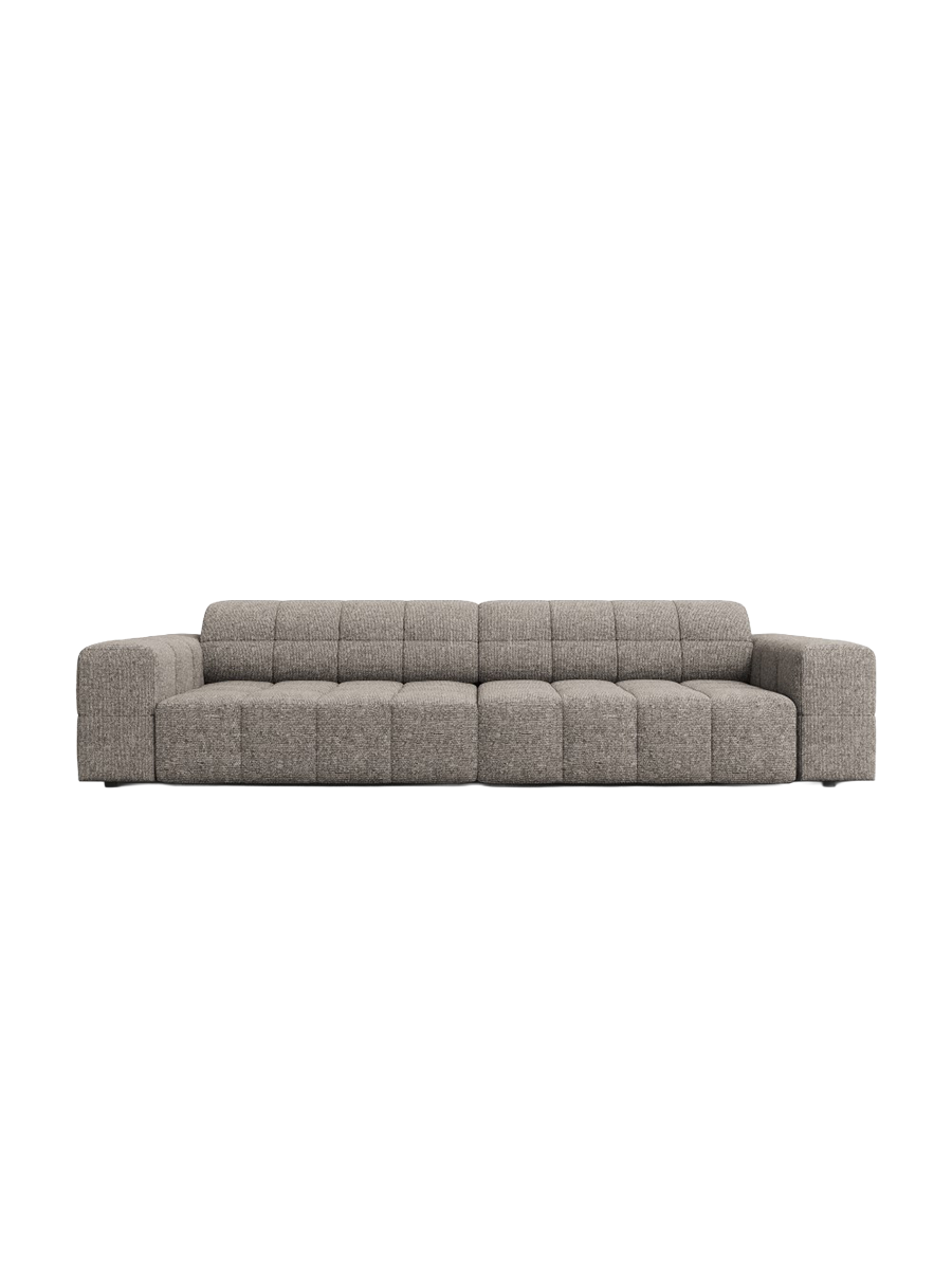 
4-Seater Designer Sofa "Chicago" - Chenille Grey
