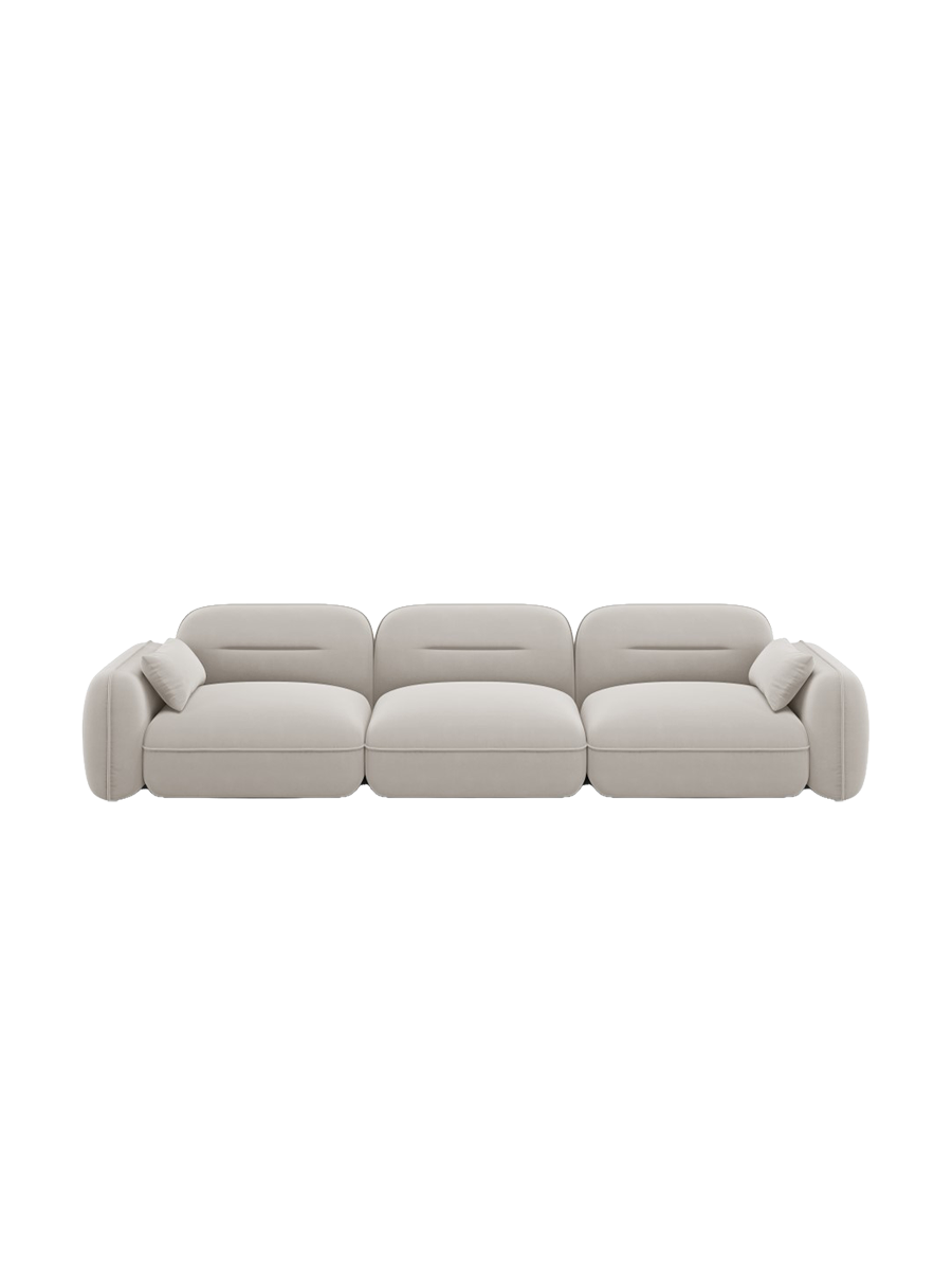 
4-Sitzer Design Sofa „Sydney“ - Samt Beige hell