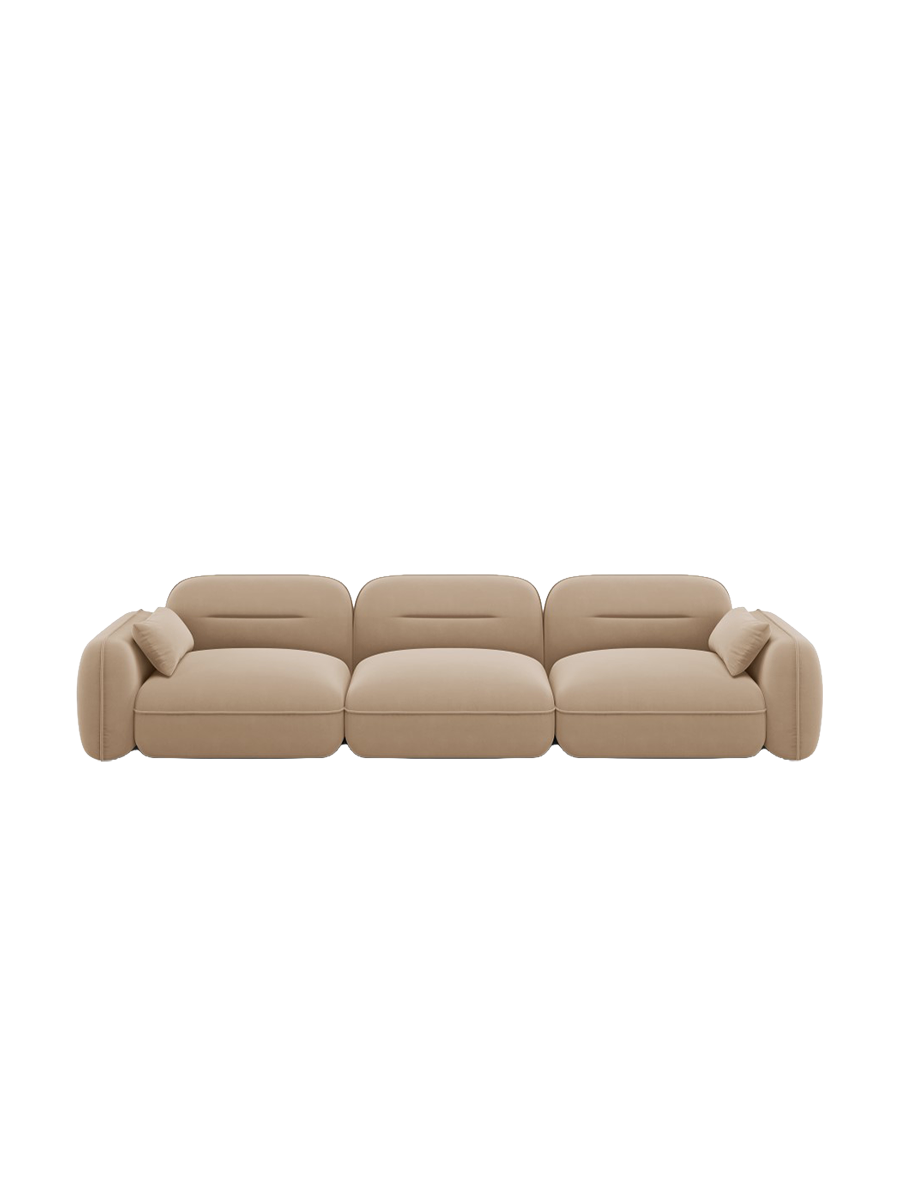 
4-Sitzer Design Sofa „Sydney“ - Samt Sand