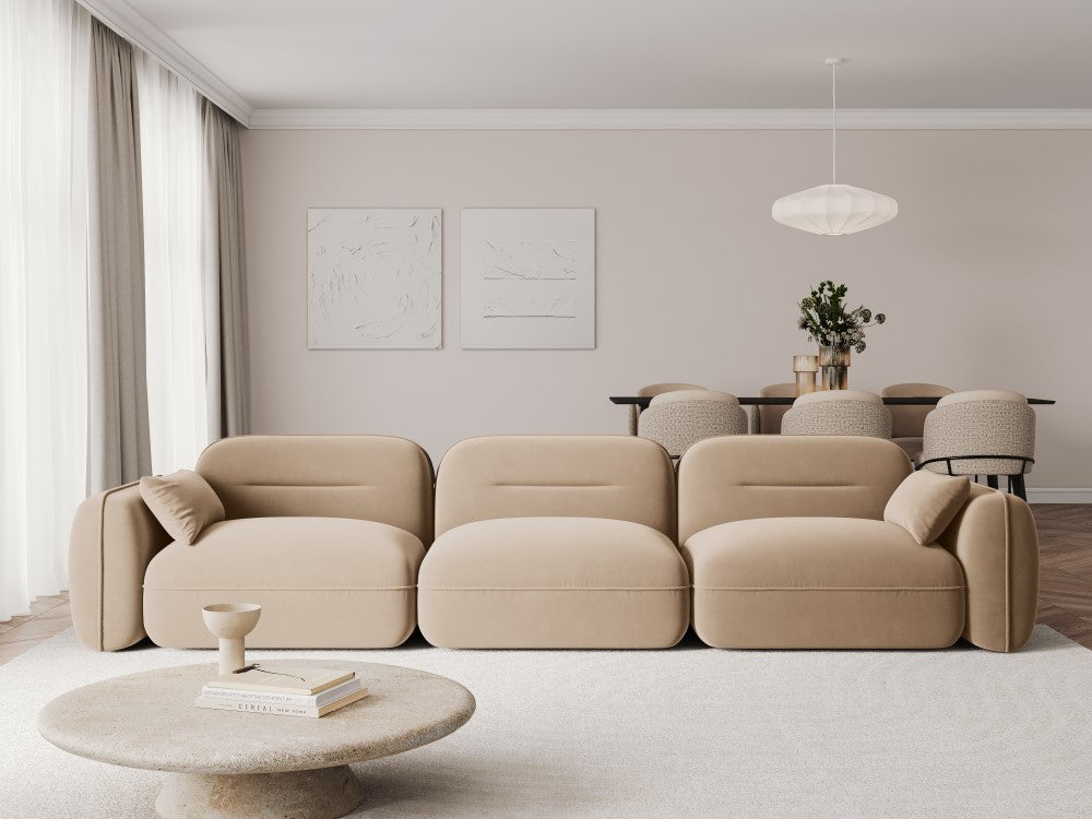 
4-Sitzer Design Sofa „Sydney“ - Samt Sand