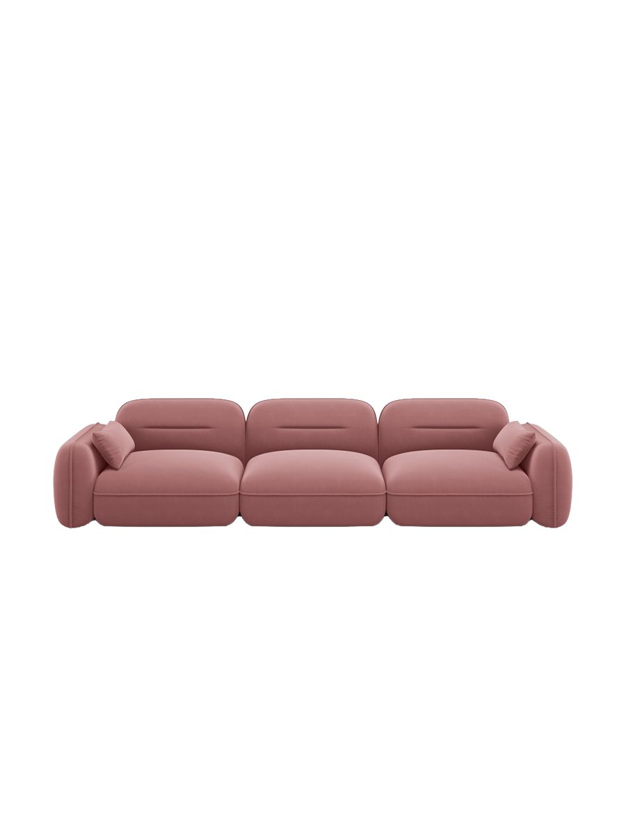 
4-Sitzer Design Sofa „Sydney“ - Samt Flamingo Rosa