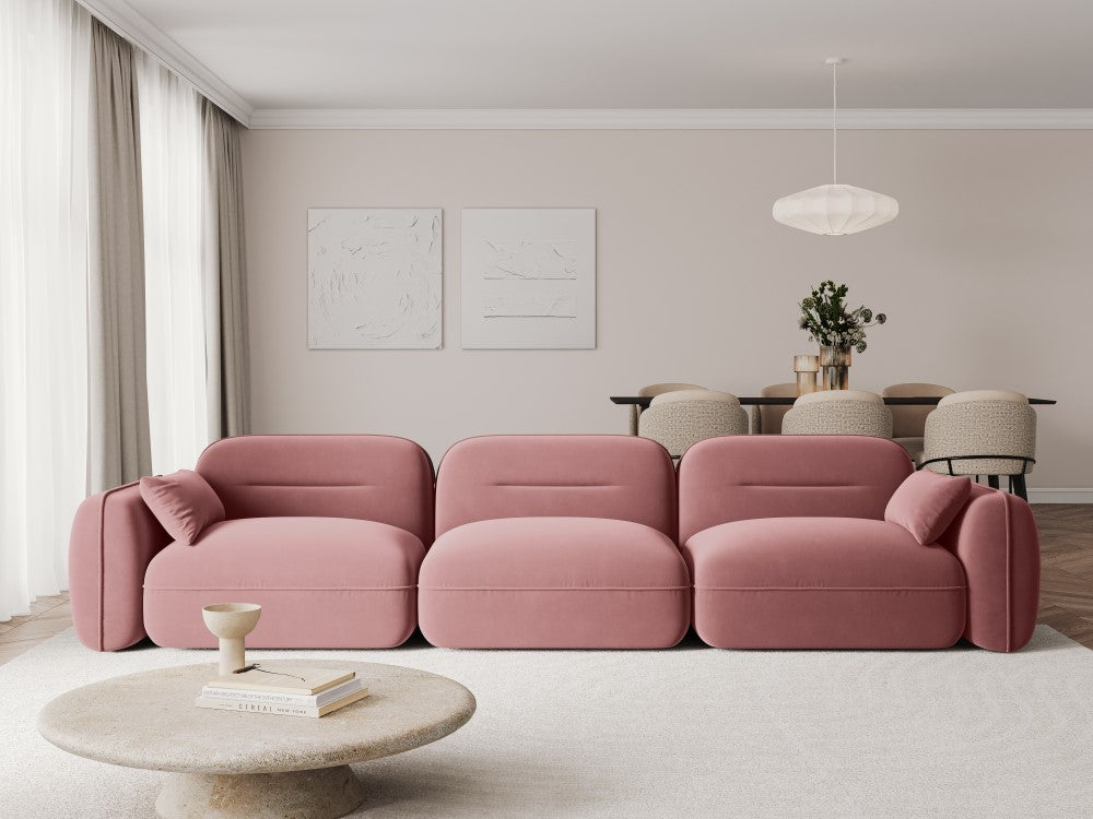 
4-Sitzer Design Sofa „Sydney“ - Samt Flamingo Rosa