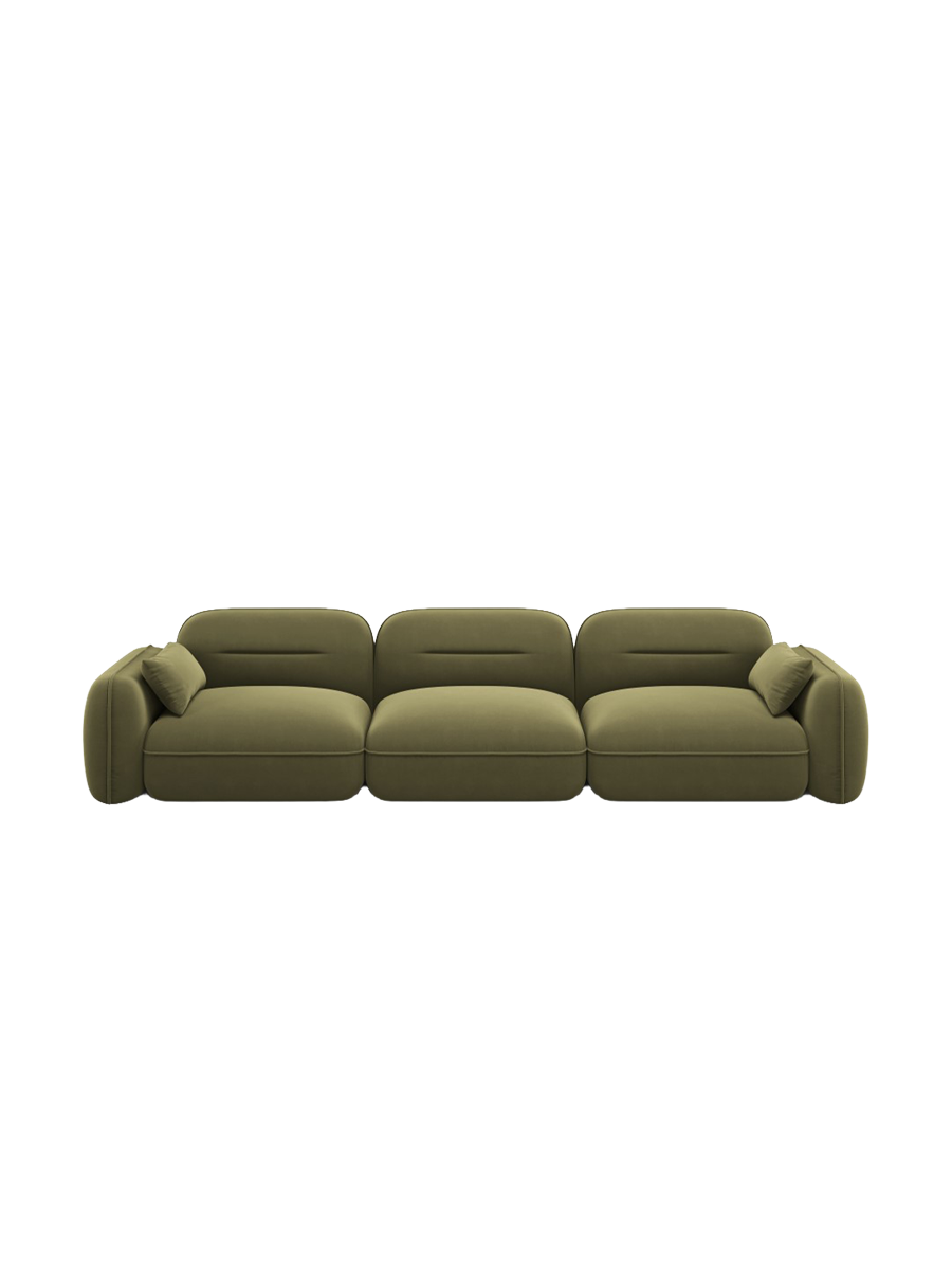 
4-Sitzer Design Sofa „Sydney“ - Samt Hellgrün