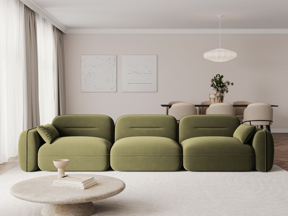 
4-Sitzer Design Sofa „Sydney“ - Samt Hellgrün
