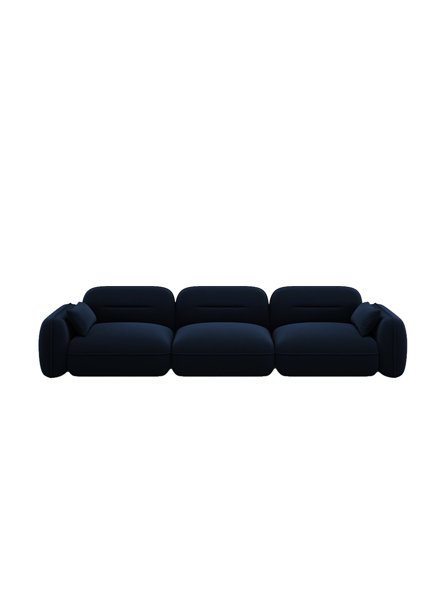 
4-Sitzer Design Sofa „Sydney“ - Samt Königsblau