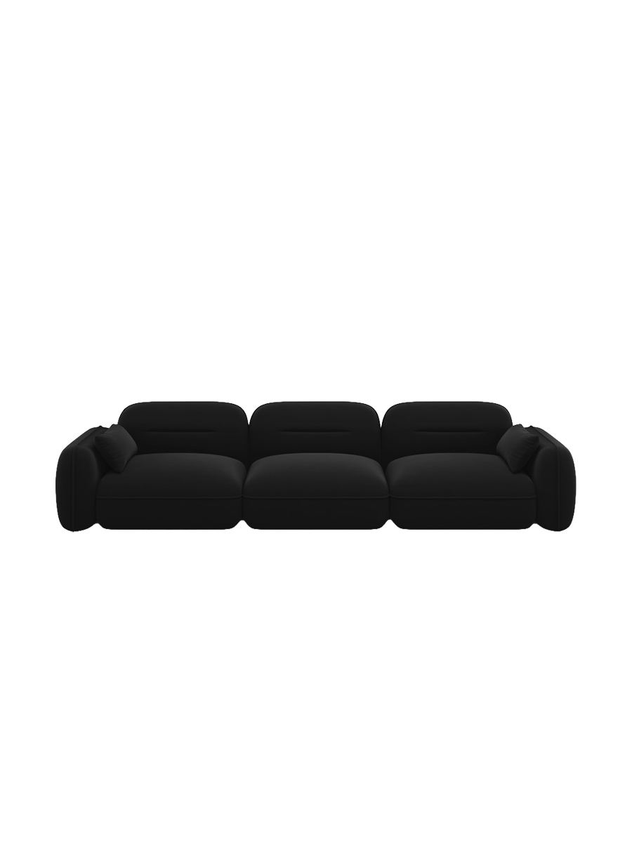 
4-Sitzer Design Sofa „Sydney“ - Samt Schwarz