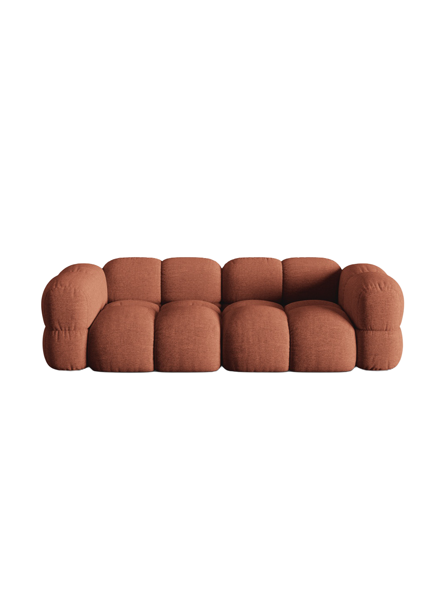 
4-Seater Designer Sofa "Loretto" - Upholstery fabric Coral