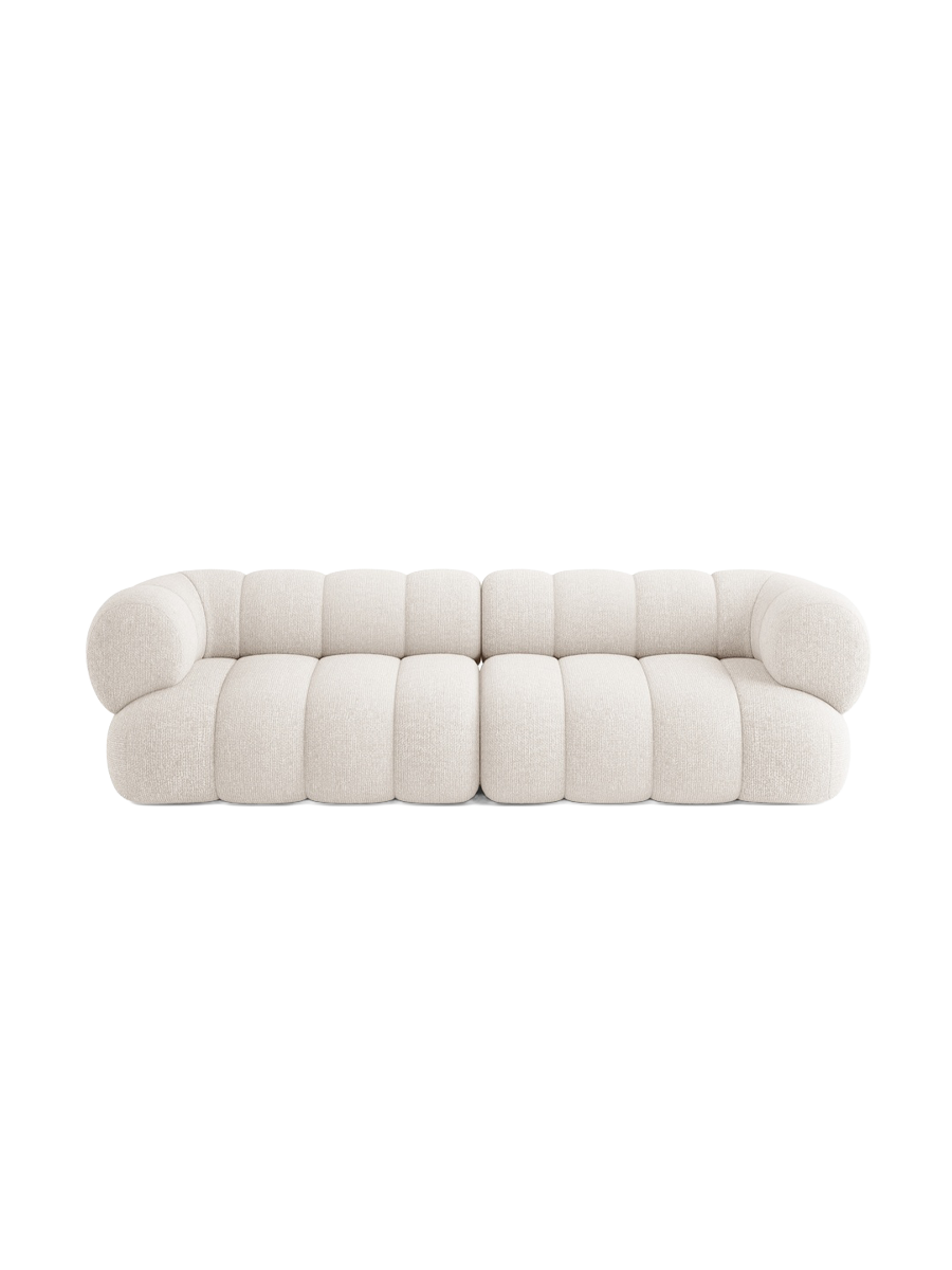 
4-seater designer sofa "Koge" - Chenille Light Beige
