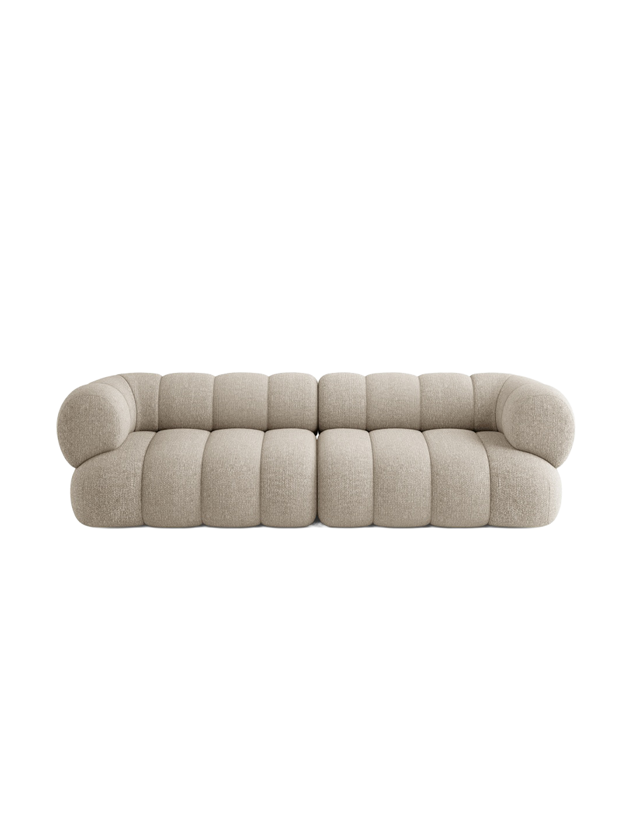 
4-seater designer sofa "Koge" - Chenille Dark Beige