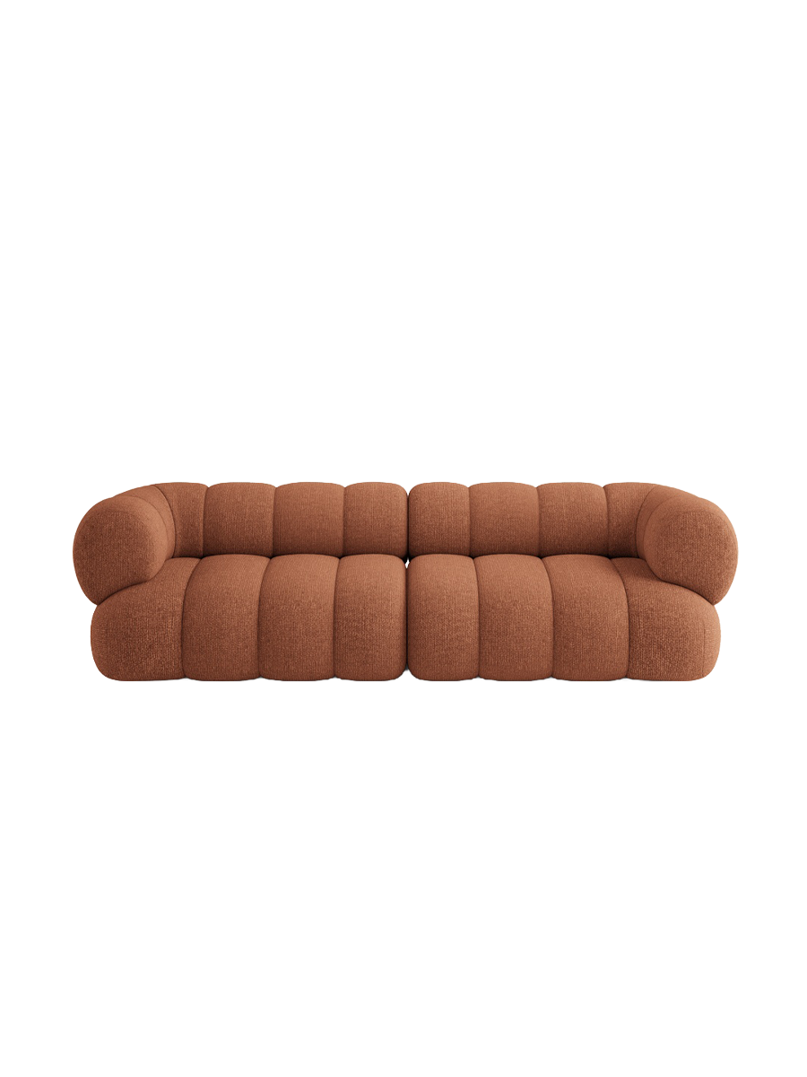 
4-seater designer sofa "Koge" - Chenille Brick