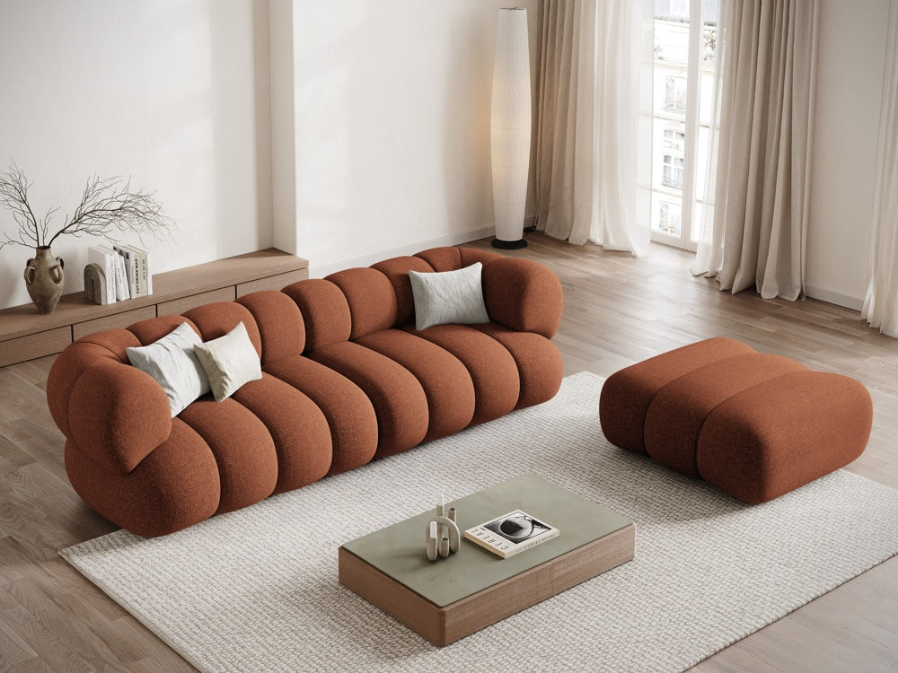 
4-seater designer sofa "Koge" - Chenille Brick
