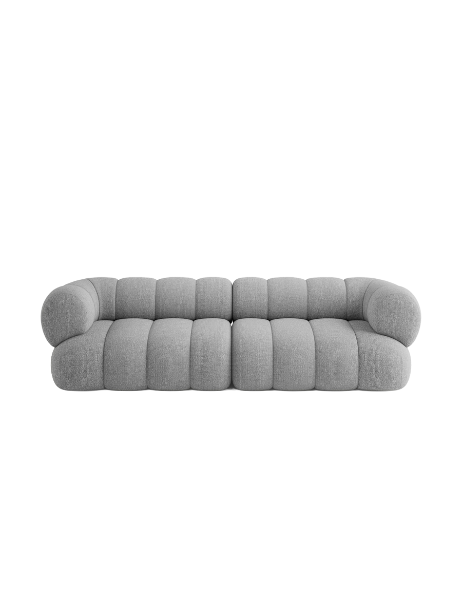 
4-seater designer sofa "Koge" - Chenille Light Grey