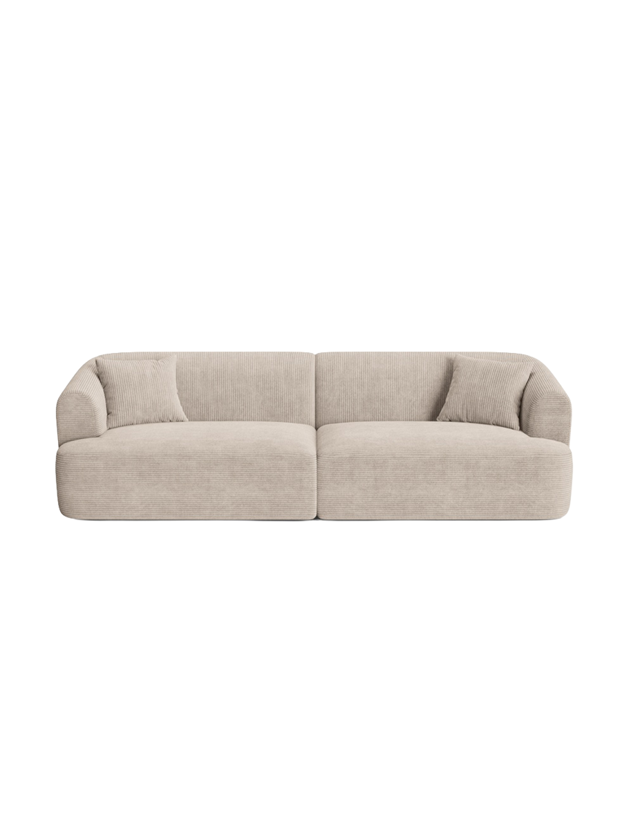 
4-Seater Designer Sofa "Campi" - Corduroy Cappuccino