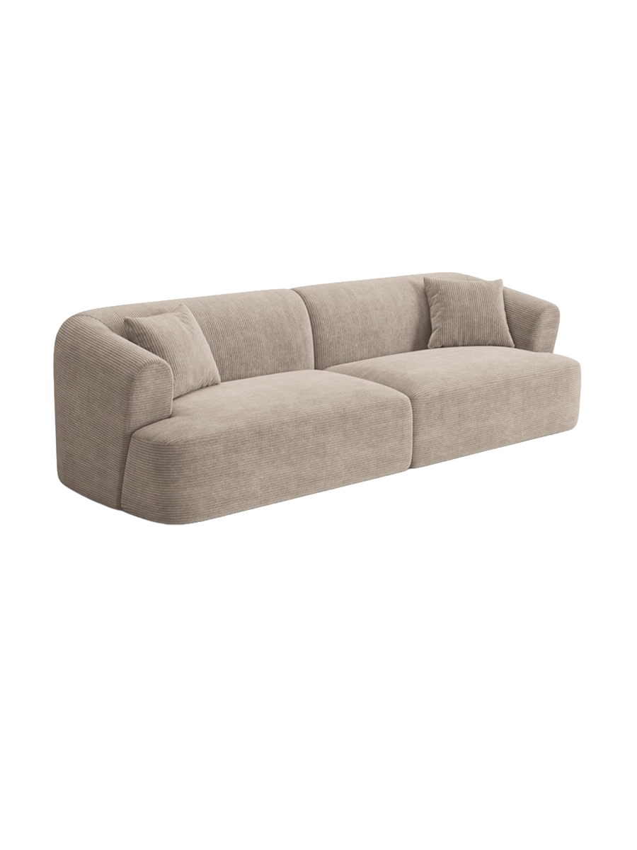 
4-Seater Designer Sofa "Campi" - Corduroy Cappuccino