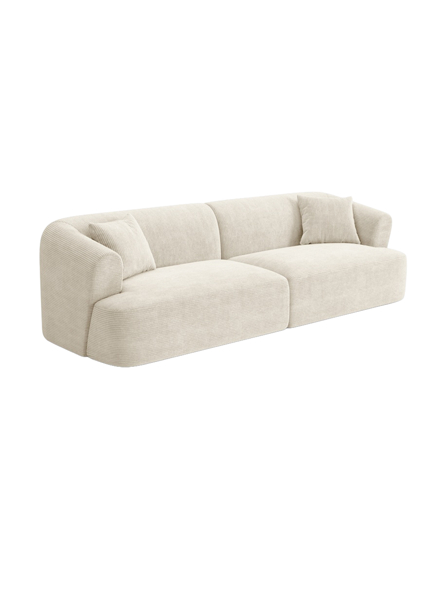 
4-Seater Designer Sofa "Campi" - Cord Ivory