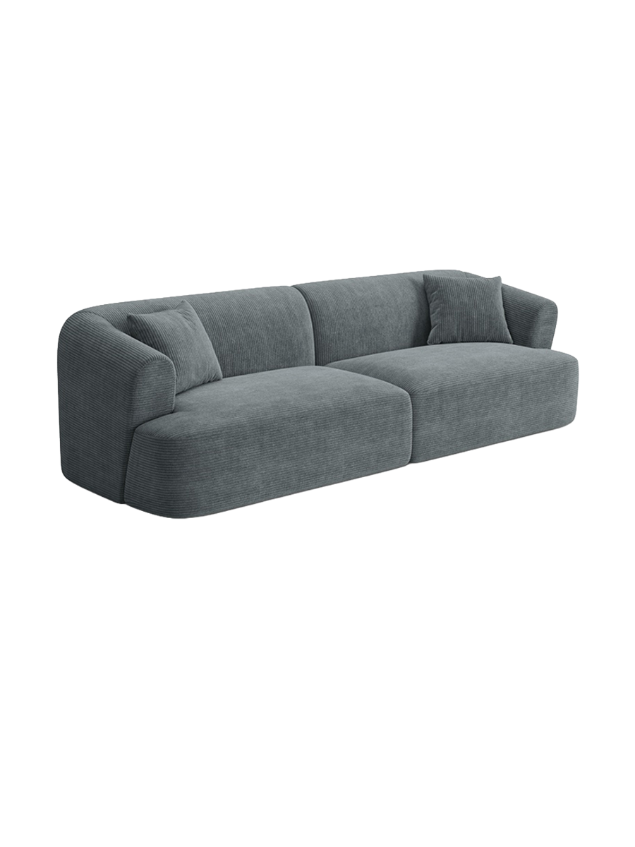 
4-Seater Designer Sofa "Campi" - Cord Dark Grey