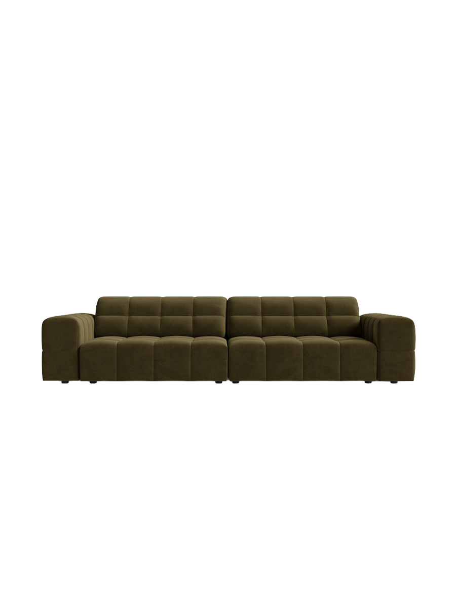 
4-Seater Designer Sofa "Chicago" - Velvet Green