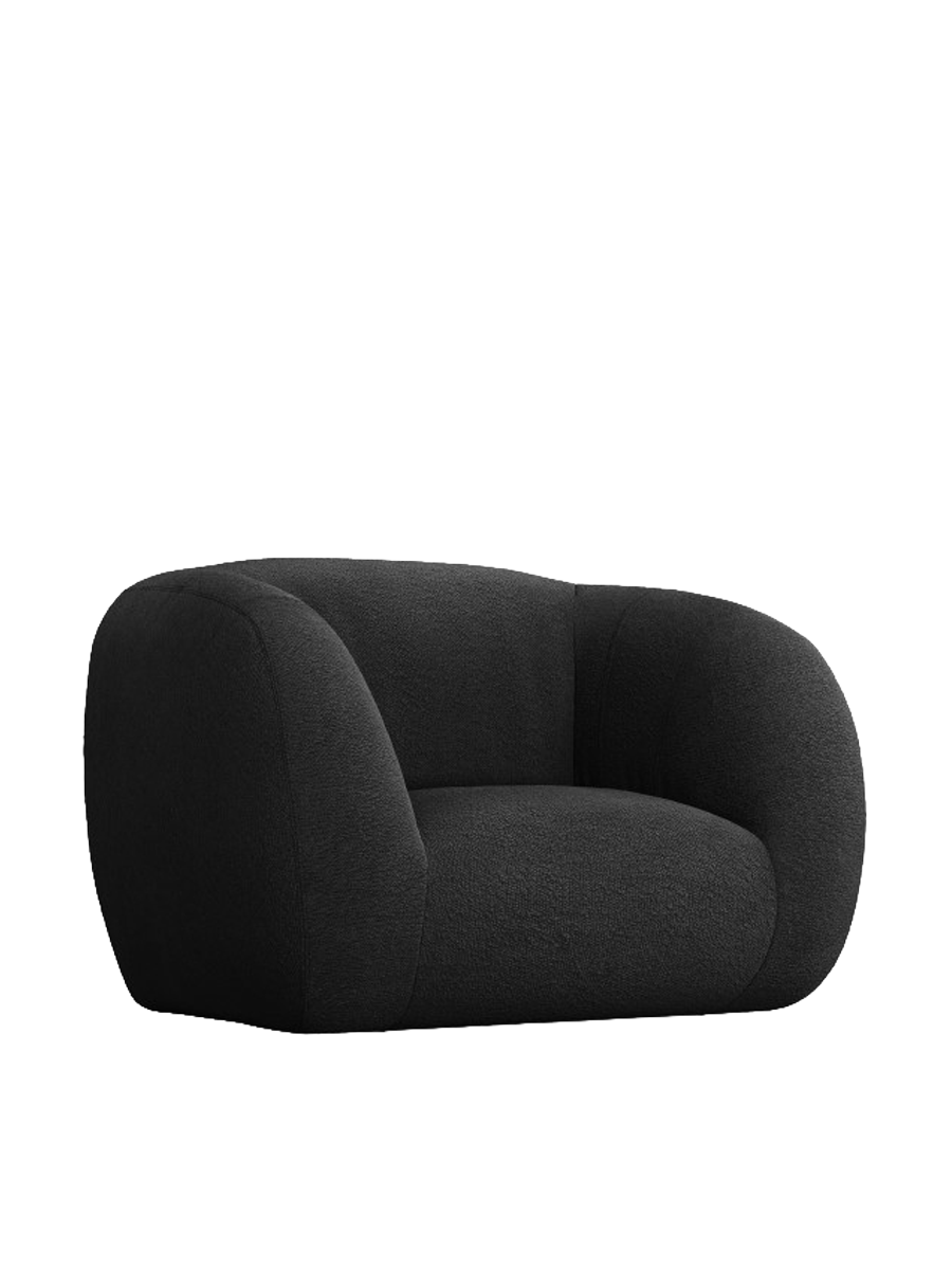
Poltrona di design «Essen» - Bouclé Nero