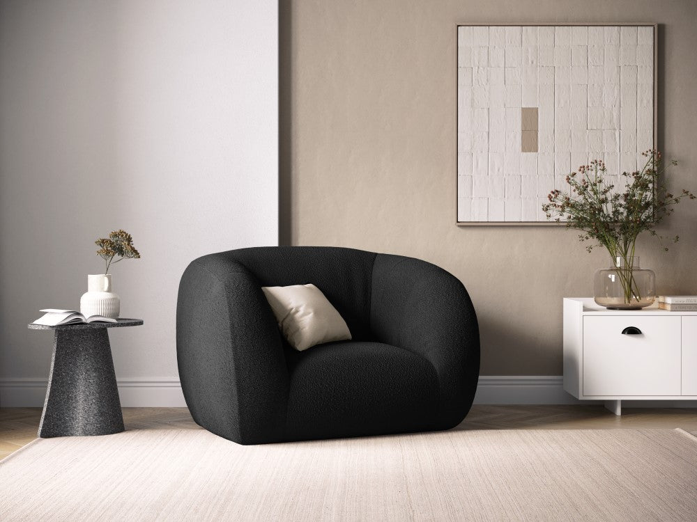 
Poltrona di design «Essen» - Bouclé Nero