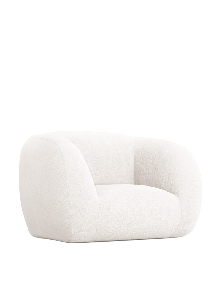 
Poltrona di design «Essen» - Bouclé Bianco