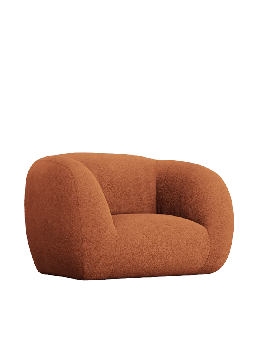 
Poltrona di design «Essen» - Bouclé Terracotta