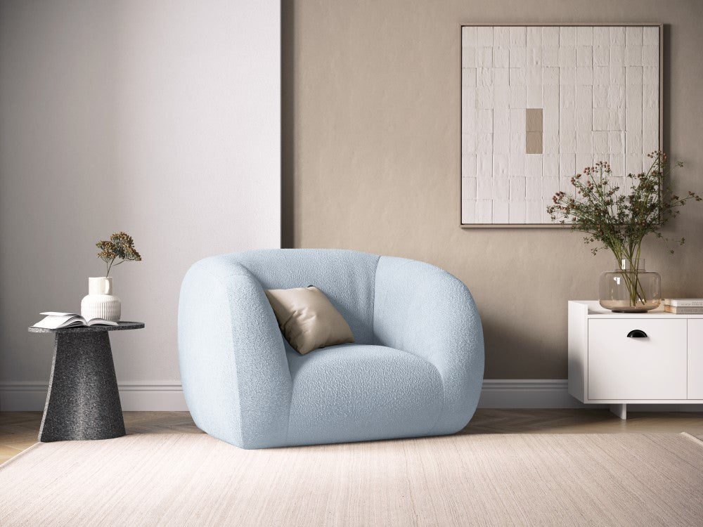 
Poltrona di design «Essen» - Bouclé Azzurro chiaro