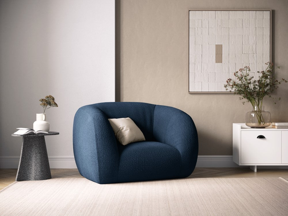 
Poltrona di design «Essen» - Bouclé Blu scuro
