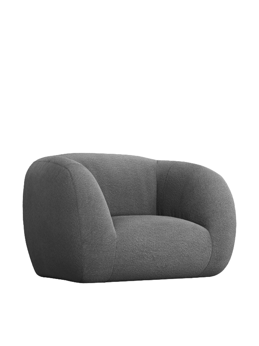 
Poltrona di design «Essen» - Bouclé Grigio scuro