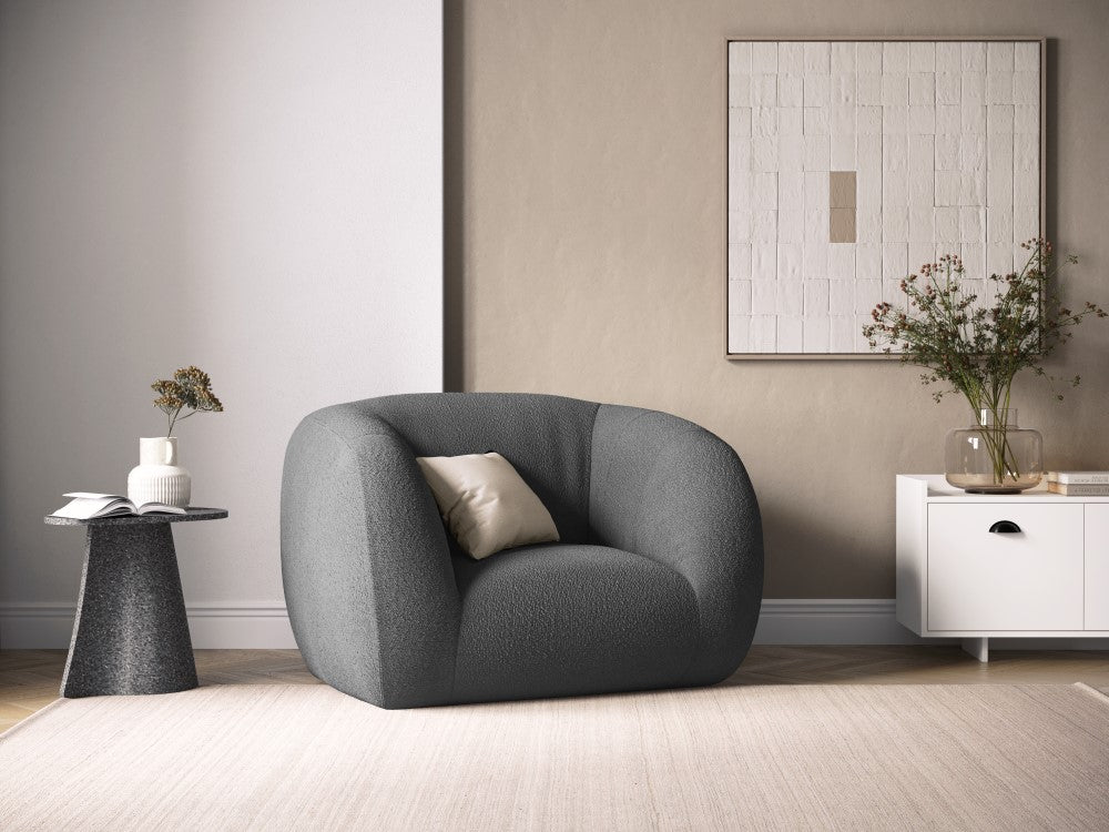 
Poltrona di design «Essen» - Bouclé Grigio scuro