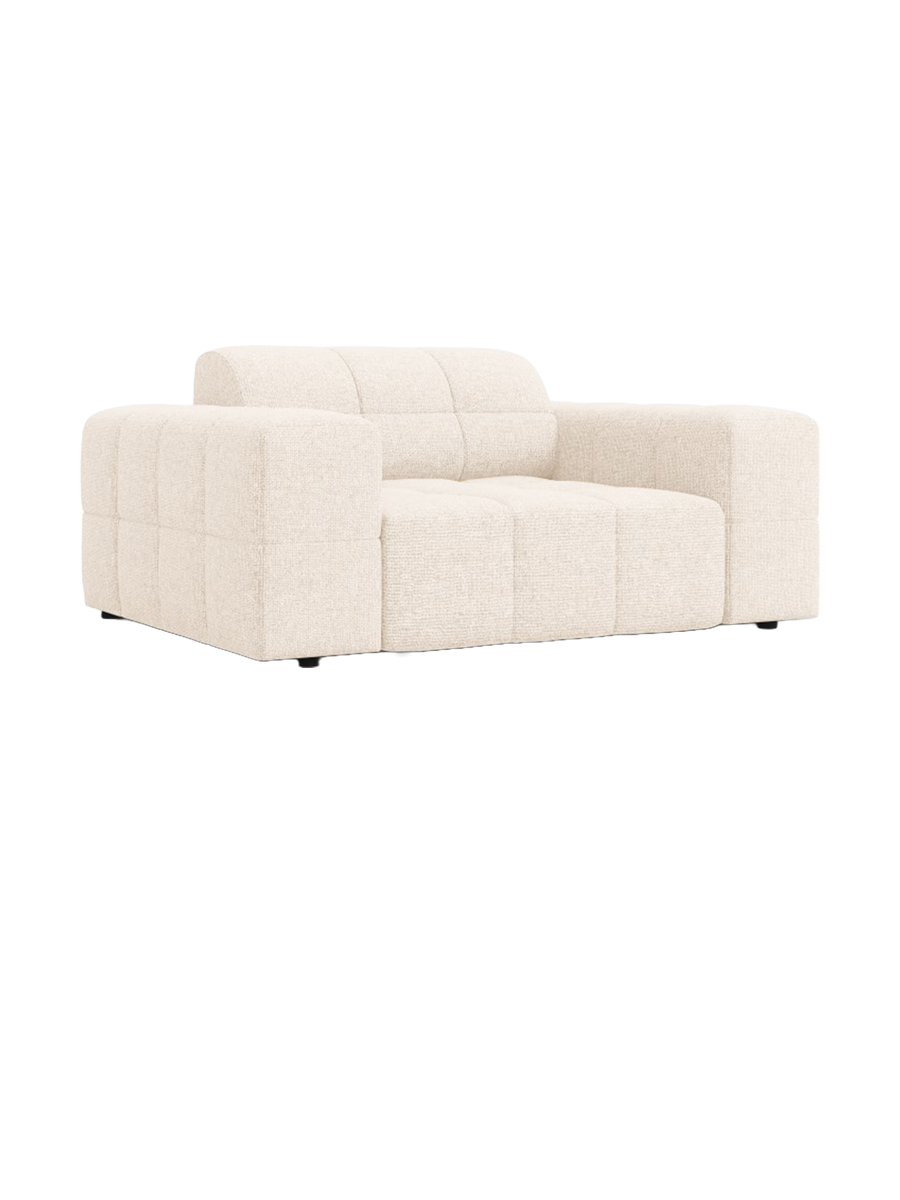 
Designer Armchair "Chicago" - Chenille Light Beige