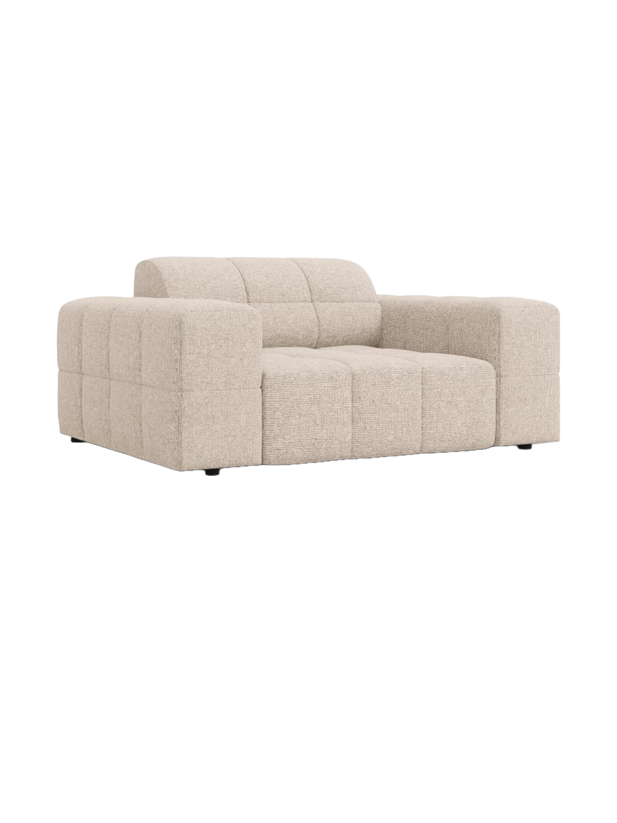 
Designer Armchair "Chicago" - Chenille Beige