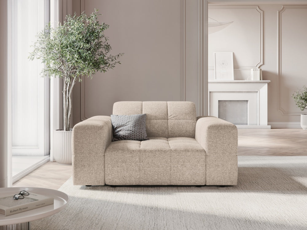 
Designer Armchair "Chicago" - Chenille Beige