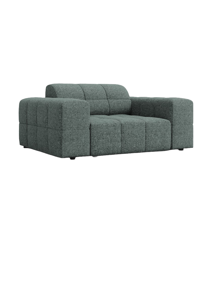 
Designer Armchair "Chicago" - Petrol Chenille