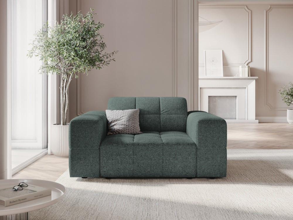 
Designer Armchair "Chicago" - Petrol Chenille