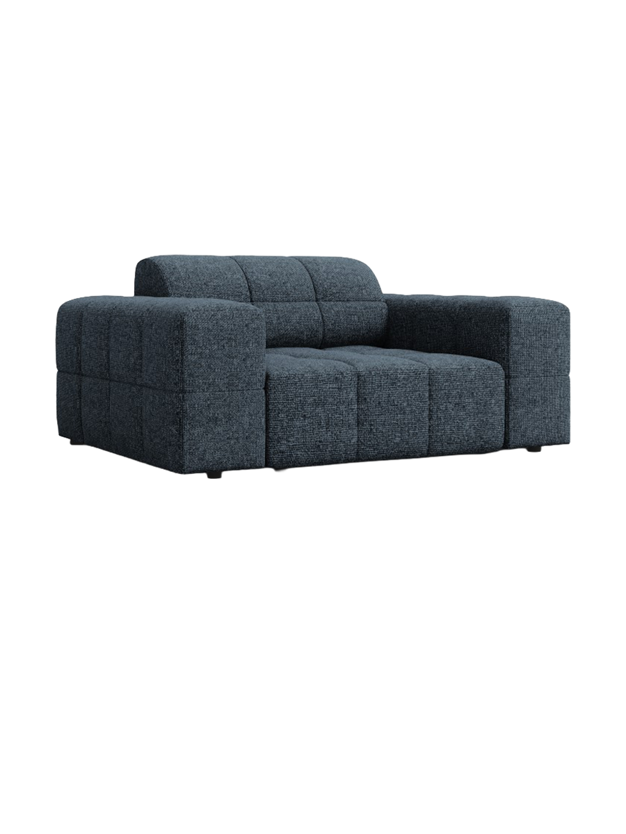 
Designer Armchair "Chicago" - Chenille Royal Blue