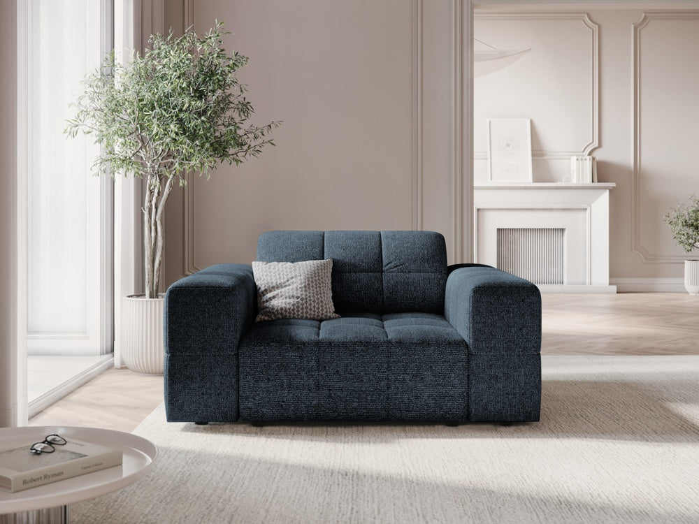 
Designer Armchair "Chicago" - Chenille Royal Blue