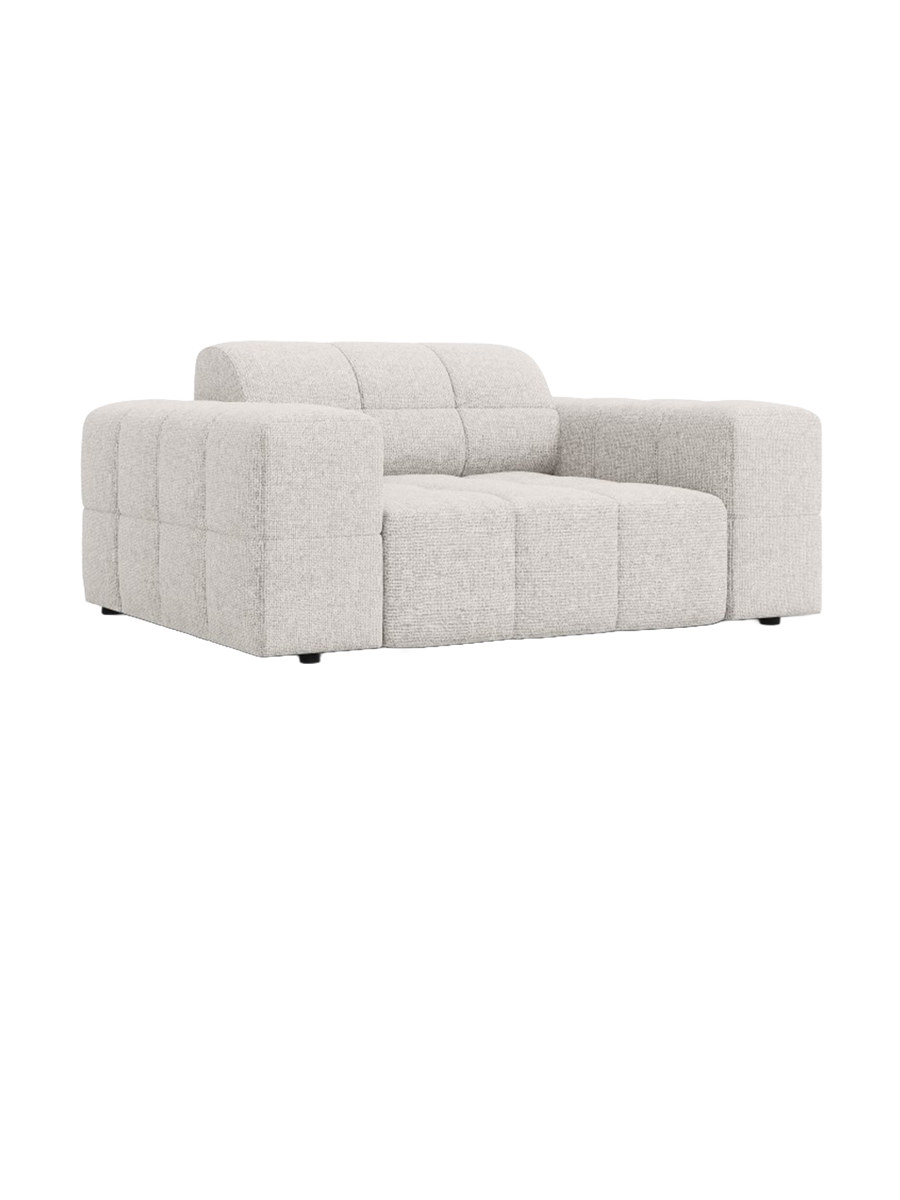 
Designer Armchair "Chicago" - Chenille Light Grey