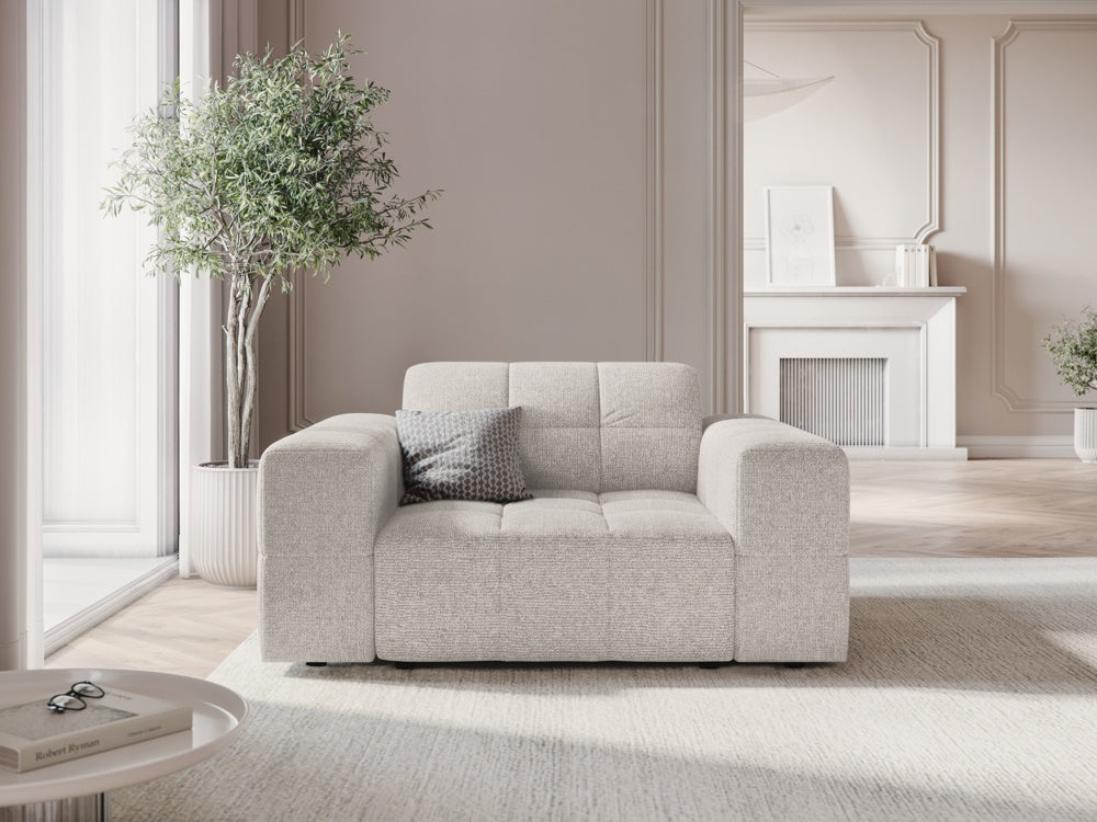 
Designer Armchair "Chicago" - Chenille Light Grey