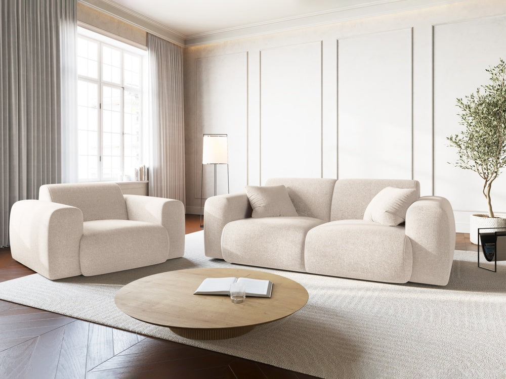 
Design Sessel „Nolio“ - Chenille Light Beige