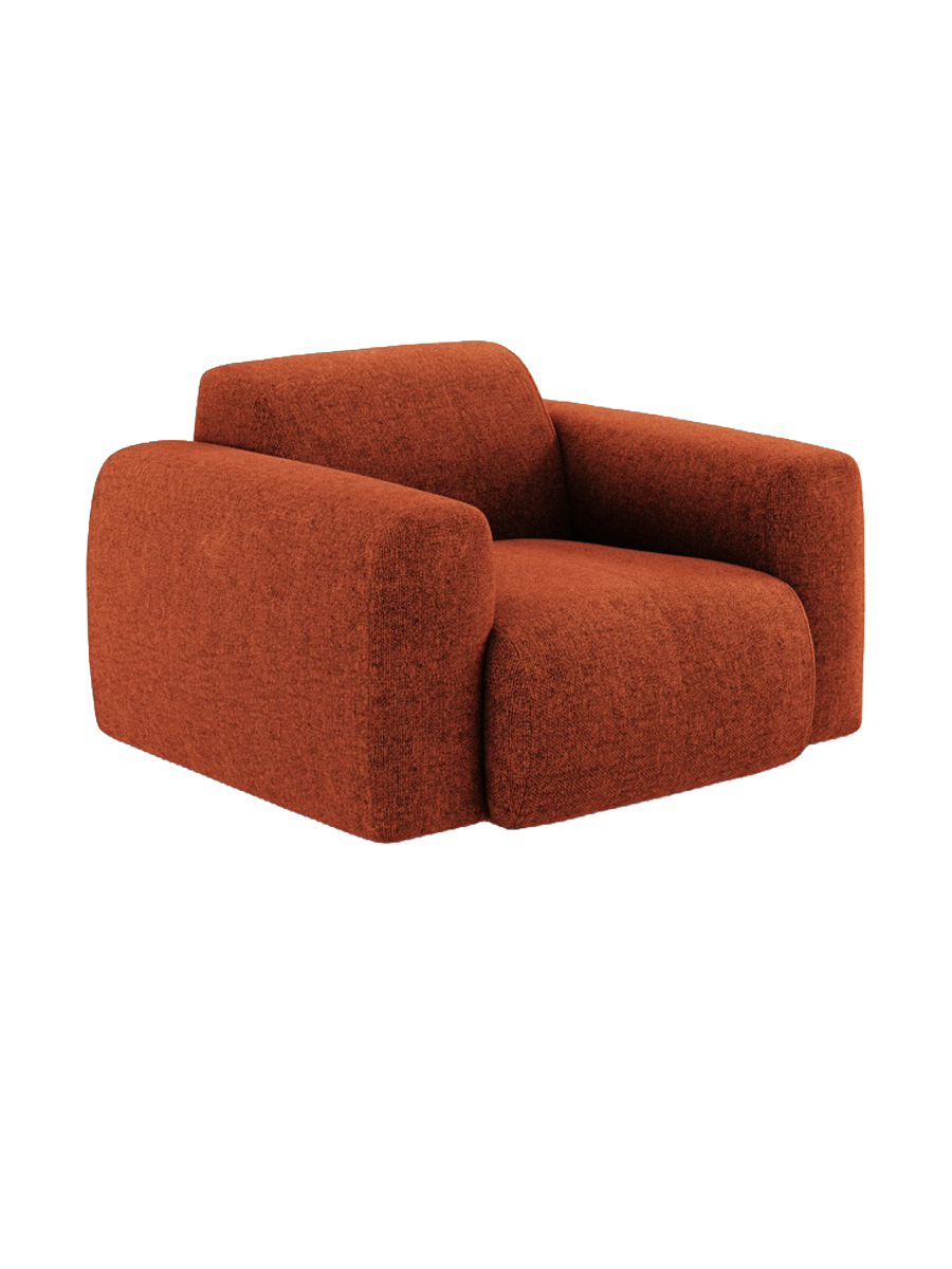 
Design Sessel „Nolio“ - Chenille Terracotta